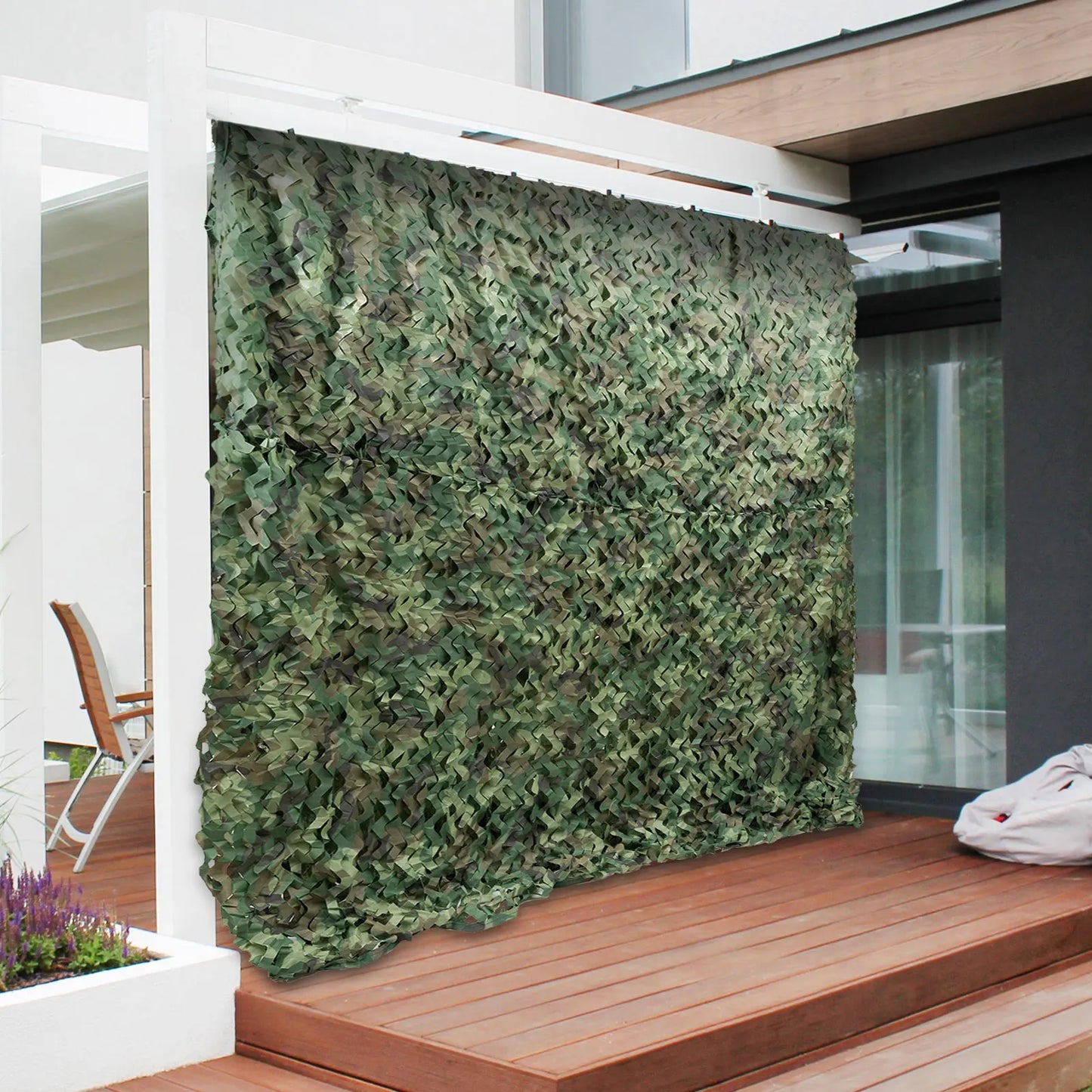 Camouflage Net 8x8m 210D Oxford Polyester Woodland Waterproof Foldable Hunting Camping Military Camo Outdoor Net