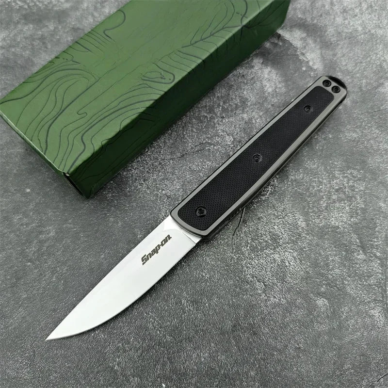 7190 Folding Knife 8Cr13Mov Steel Blade 420 Steel Inset G10 Handle Portable Fruit Knife Multi-purpose EDC Cutting Knife