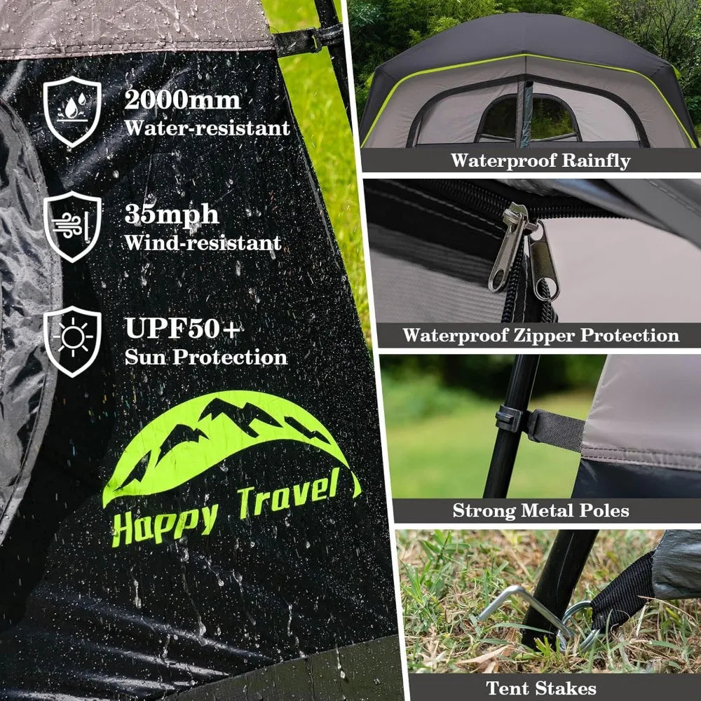 XMSJ Happy Travel 6 Person Family Camping Tent