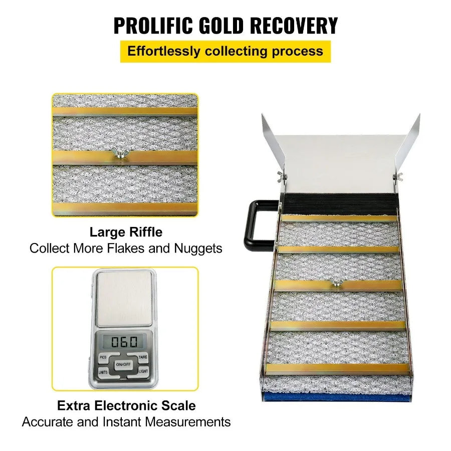 Hign-concerned Aluminum Alloy Sluice Box Portable Gold Mining Equipment