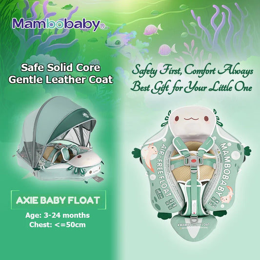 Mambobaby Axie Baby Pool Float With Canopy UV Protection