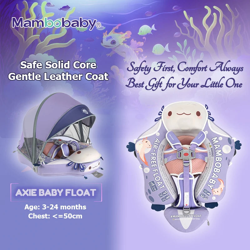 Mambobaby Axie Baby Pool Float With Canopy UV Protection