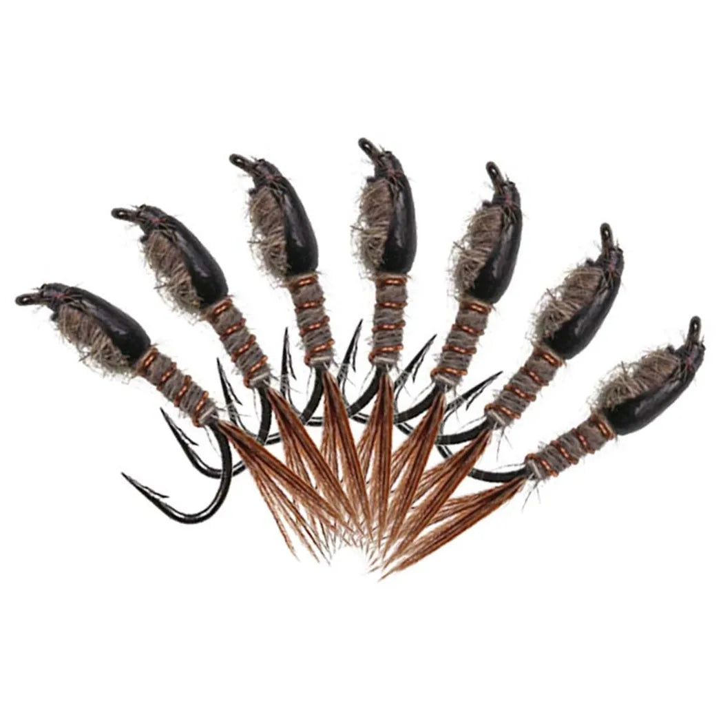 Qievcrme Trout Fly Kit Nymph Dry Wet Flies