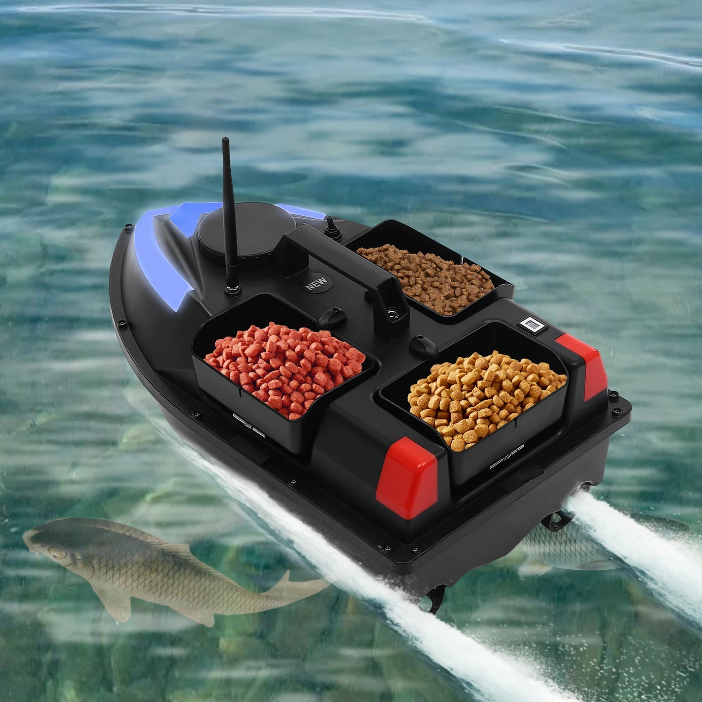 5200mAh GPS Fishing Bait Boat With Remote Control LED