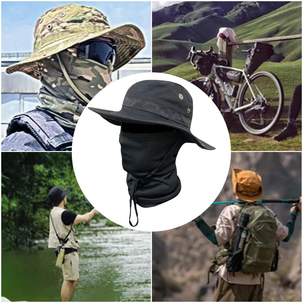 Unisex Foldable Sun Shade Bucket Hat For Fishing And Hiking