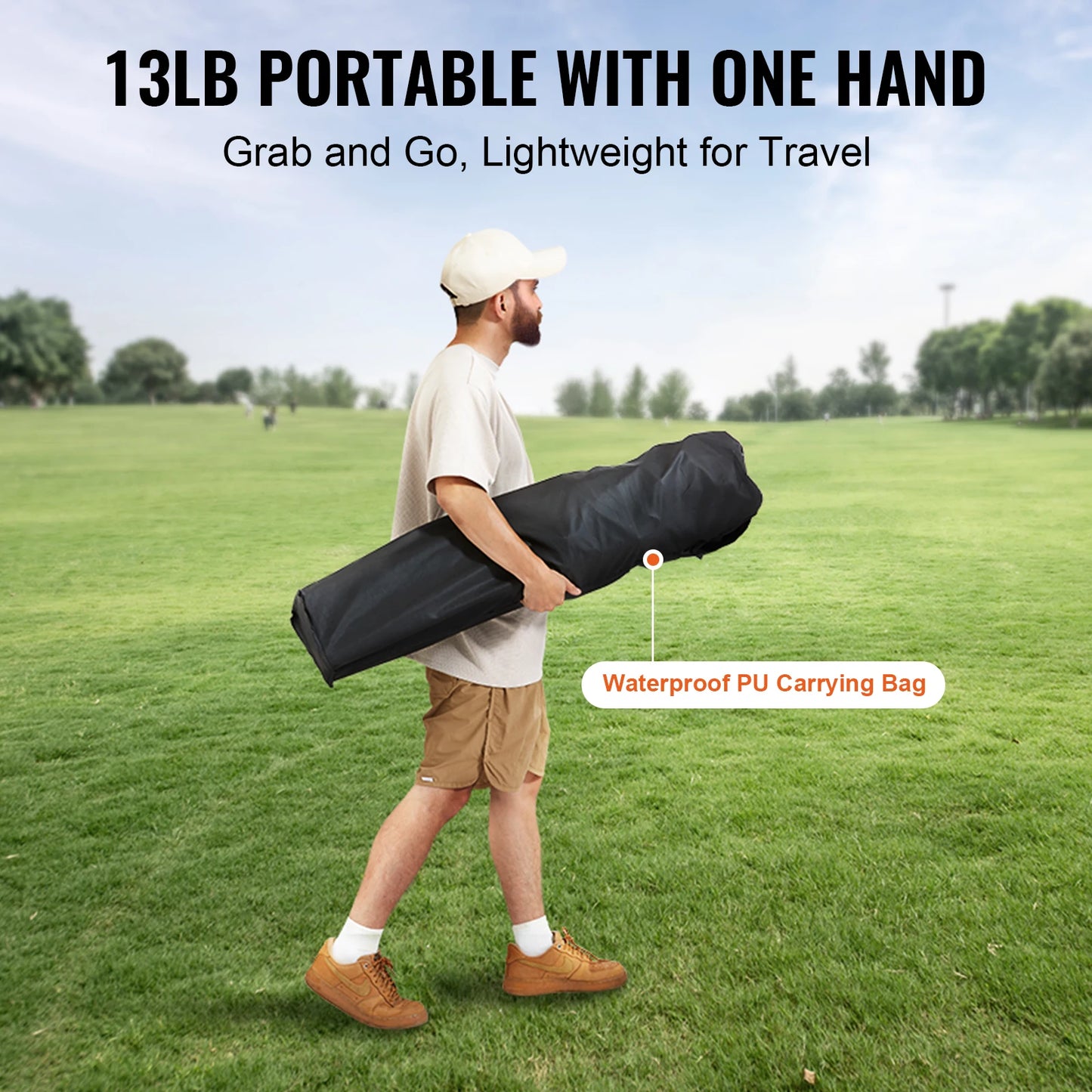 SucceBuy Ultralight Folding Camping Chair 350lb Capacity Portable