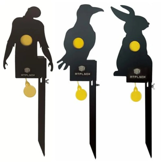 Metal Zombie and Rabbit and Eagle Air Rifle Auto Reset Target Rated for.177.22 Caliber Outdoor Shooting Practice Range
