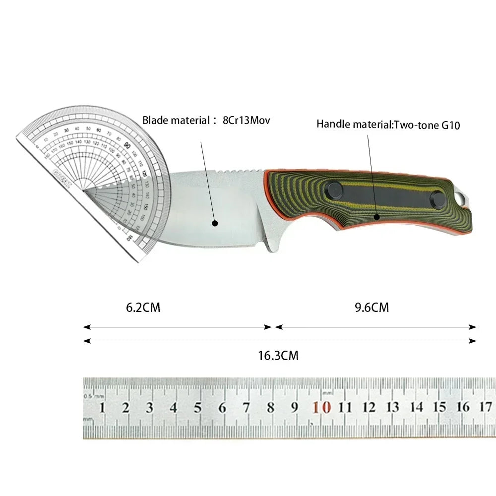 BM 15017 Fixed Blade Knife 8Cr13Mov Blade Drop Point G10 Handle Self-defense Outdoor Tactical Camping EDC Tool with K Sheath
