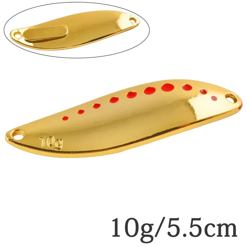Metal Vib Leech Spinner Spoon Lures For Bass Pike Perch Freshwater Fishing Tackle Gear