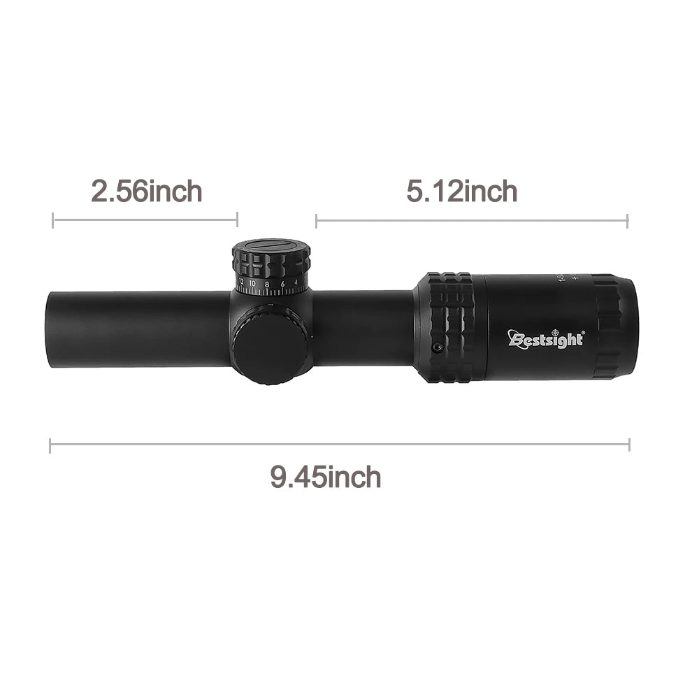 1-5X24 Tactical Rifle Scope Red Green Reticle AR15 Sight