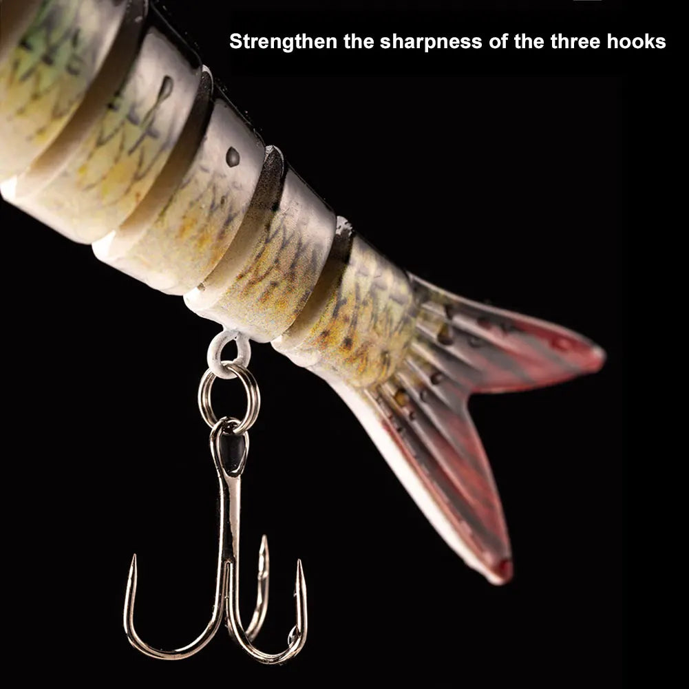 3 Pcs Sinking Wobblers Lures Multi Jointed Swimbait Lifelike Hard Bait For Bass Trout