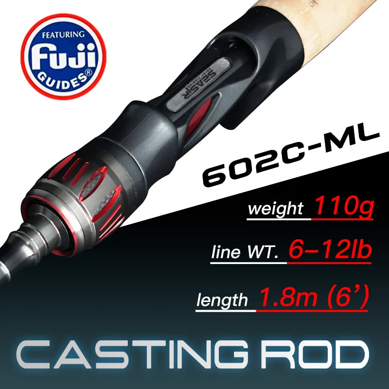 SeaSir Repeater Spinning Casting Rod Fuji-O Guides Cork Handle