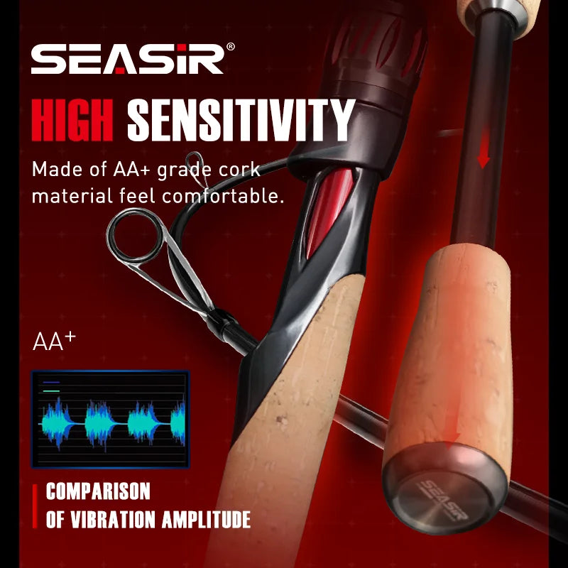 SeaSir Repeater Spinning Casting Rod Fuji-O Guides Cork Handle