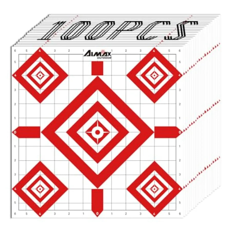 12 Pellet Gun Target Trap with 100pcs 12x12 Sight in Paper Shooting Targets for Outdoor Precision Practice and Recreational Ran