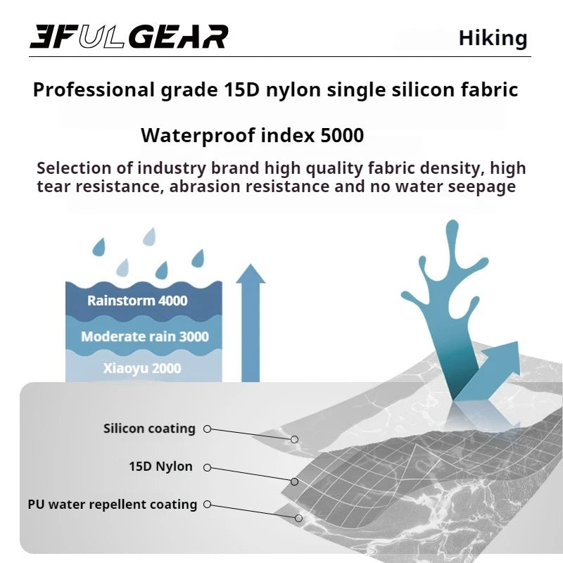 3F UL GEAR Camping Tent Lightweight Three Quarter Season