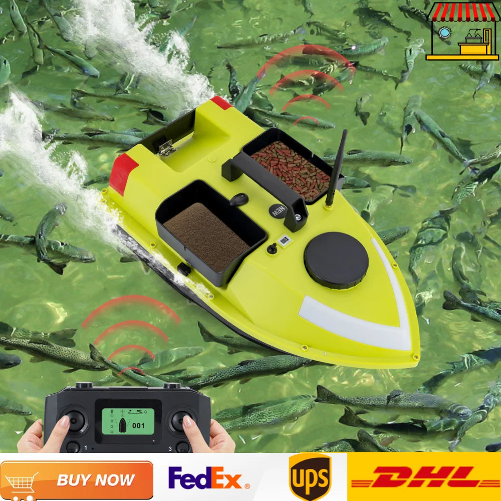 Rechargeable GPS Fishing Bait Boat Remote Control 600m
