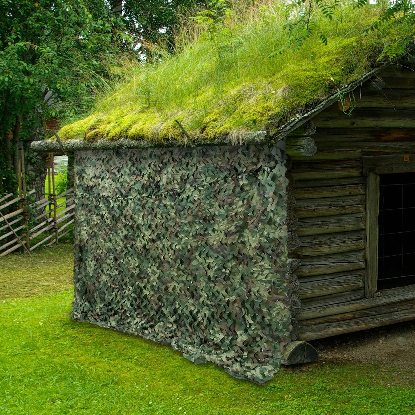 Camouflage Net 8x8m 210D Oxford Polyester Woodland Waterproof Foldable Hunting Camping Military Camo Outdoor Net