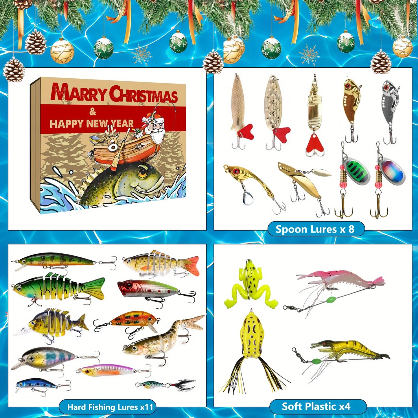 Advent Calendar 24 Piece Fly Fishing Lure Set