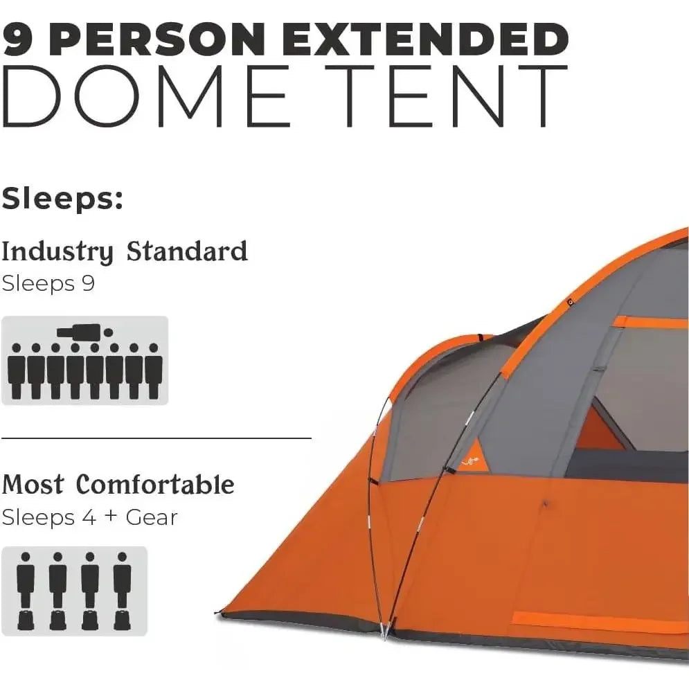 Building Family Dome Tent For 8 Plus With Gear Loft