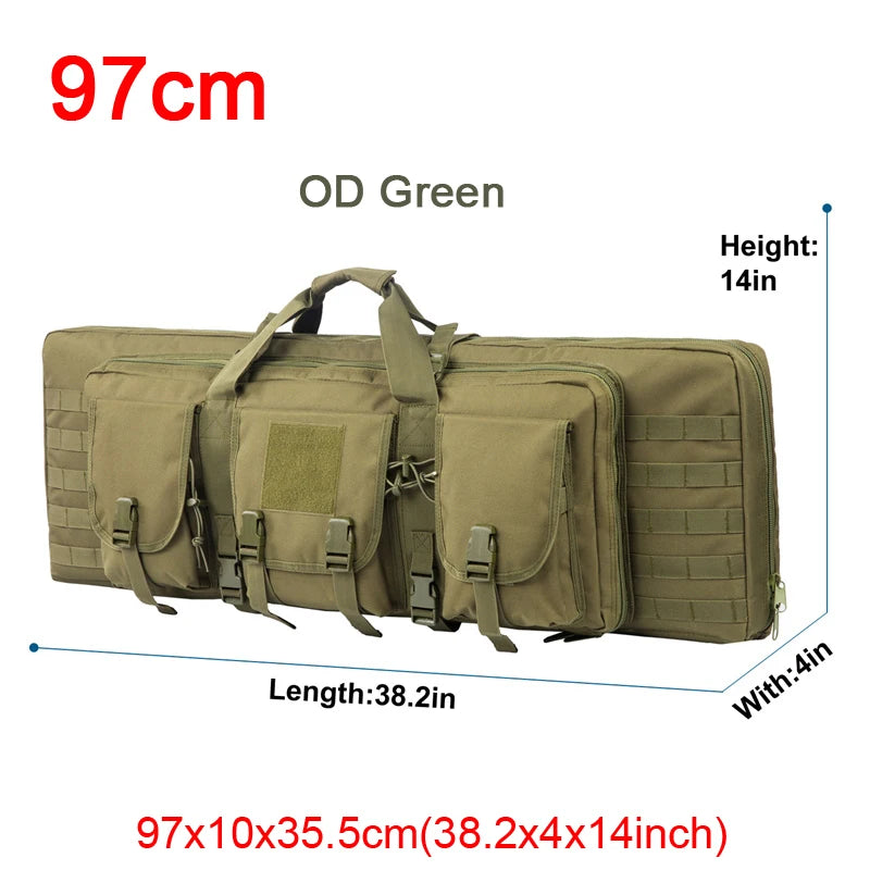LQARMY Tactical Double Rifle Case 32 38 42 48 Inch Molle
