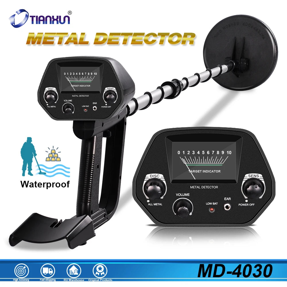 DIY Supplies MD4030 High Accuracy Metal Detector Pinpointer With LCD Screen For Treasure Hunting