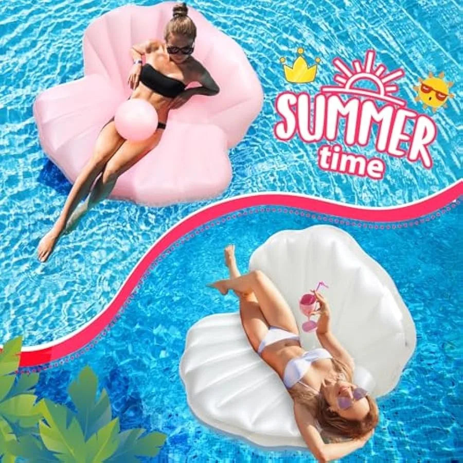 Hign Concerned Seashell Pool Float Set With Pearl Ball