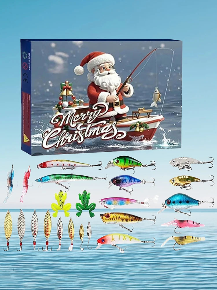 2025 Fishing Advent Calendar Fishing Lure Advent Calendar Fishing Christmas Advent Calendar Xmas Surprise Gift for Men
