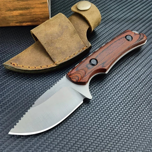 BM 15017 Fixed Blade Knife 8Cr13Mov Blade Drop Point G10 Handle Self-defense Outdoor Tactical Camping EDC Tool with K Sheath