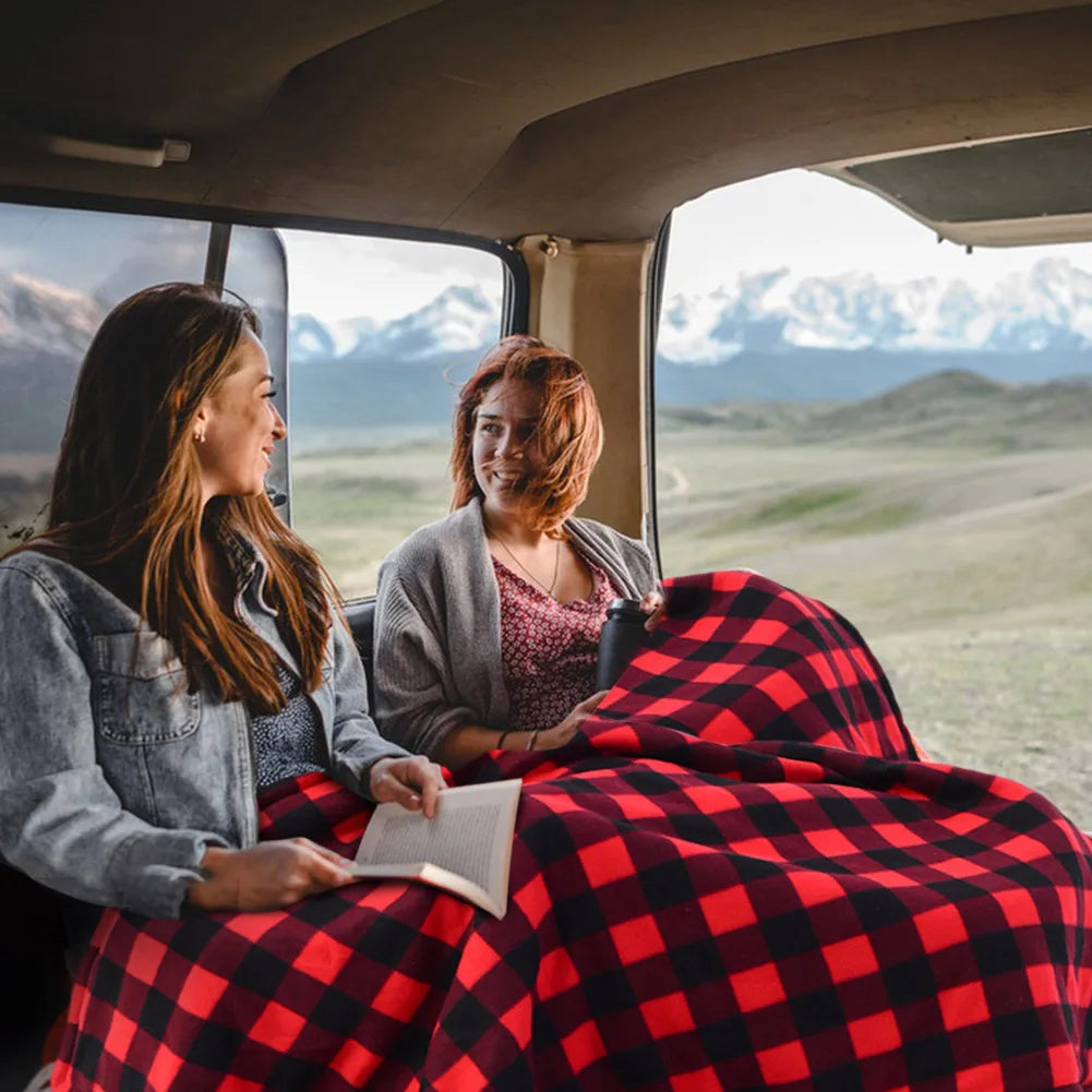NoHign Car Electric Heated Blanket 12V Auto Off Camping