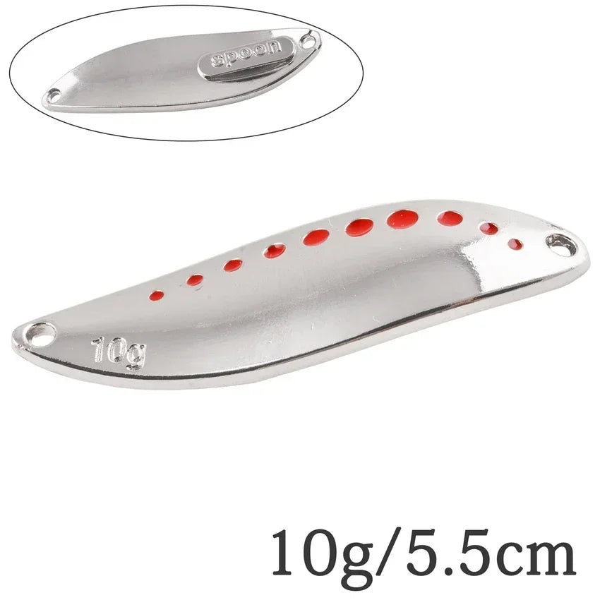 Metal Vib Leech Spinner Spoon Lures For Bass Pike Perch Freshwater Fishing Tackle Gear