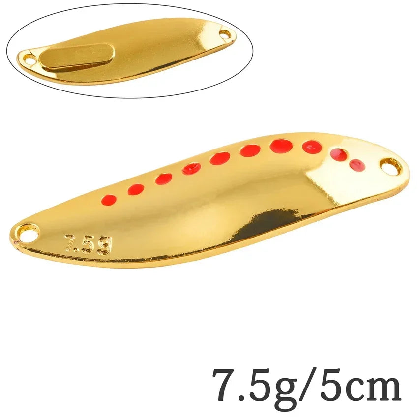 Metal Vib Leech Spinner Spoon Lures For Bass Pike Perch Freshwater Fishing Tackle Gear