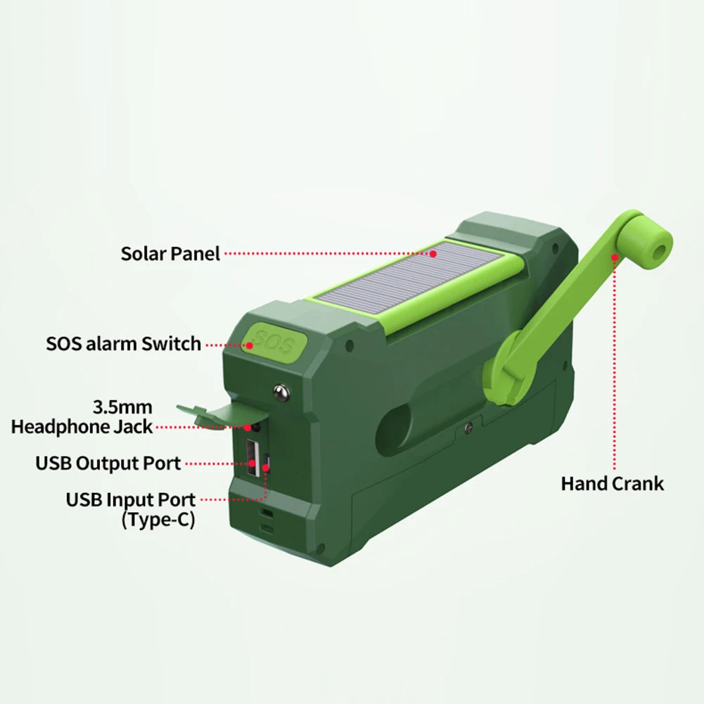 Hign Concerned 10000mAh Portable Charger Radio Solar