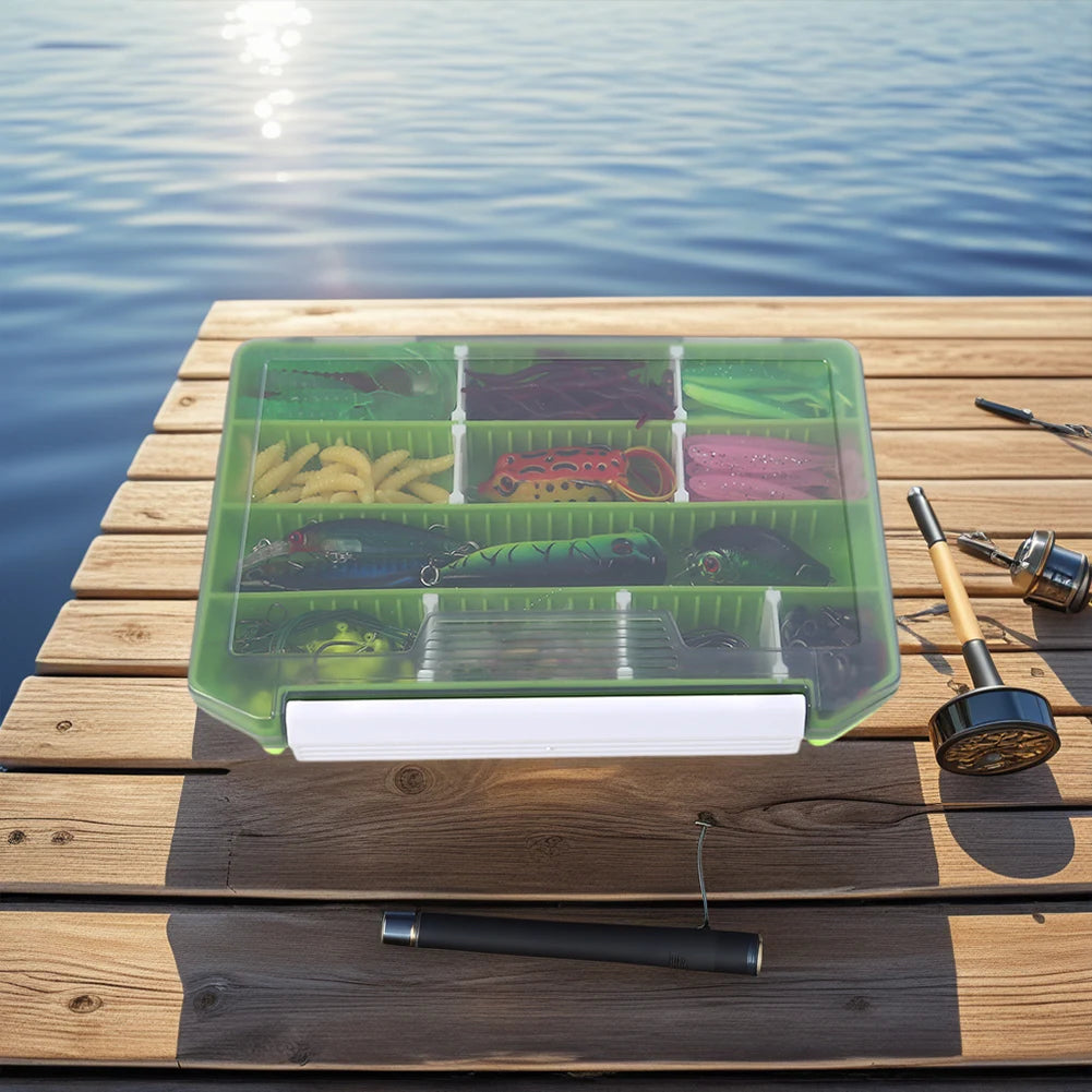 240Pcs FishingLureAccessories Kit JointedCrankbait MetalJigSpoon TackleStorageBox