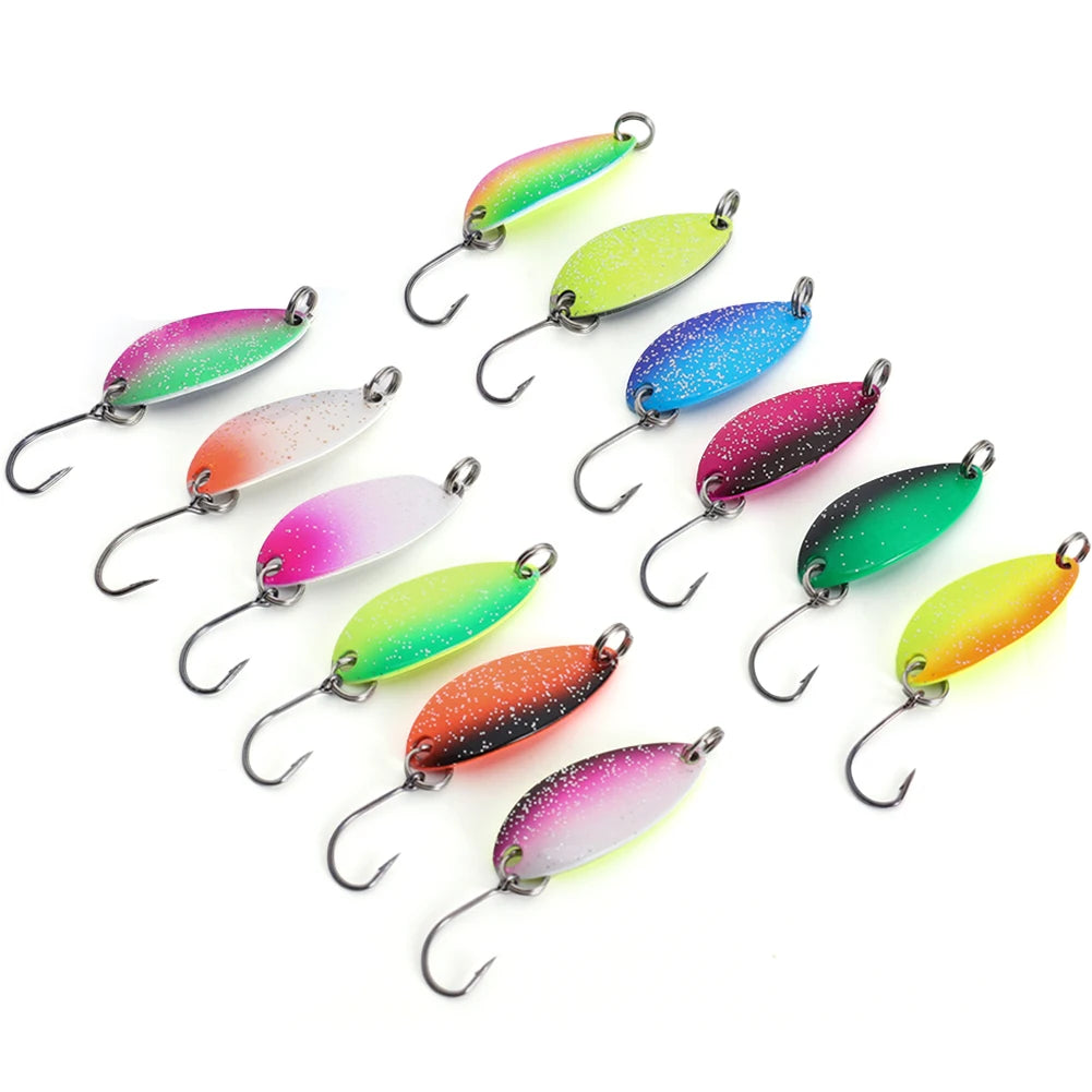 VAKIND 12Pcs Artificial Trout Spinner Lure With Single Hook