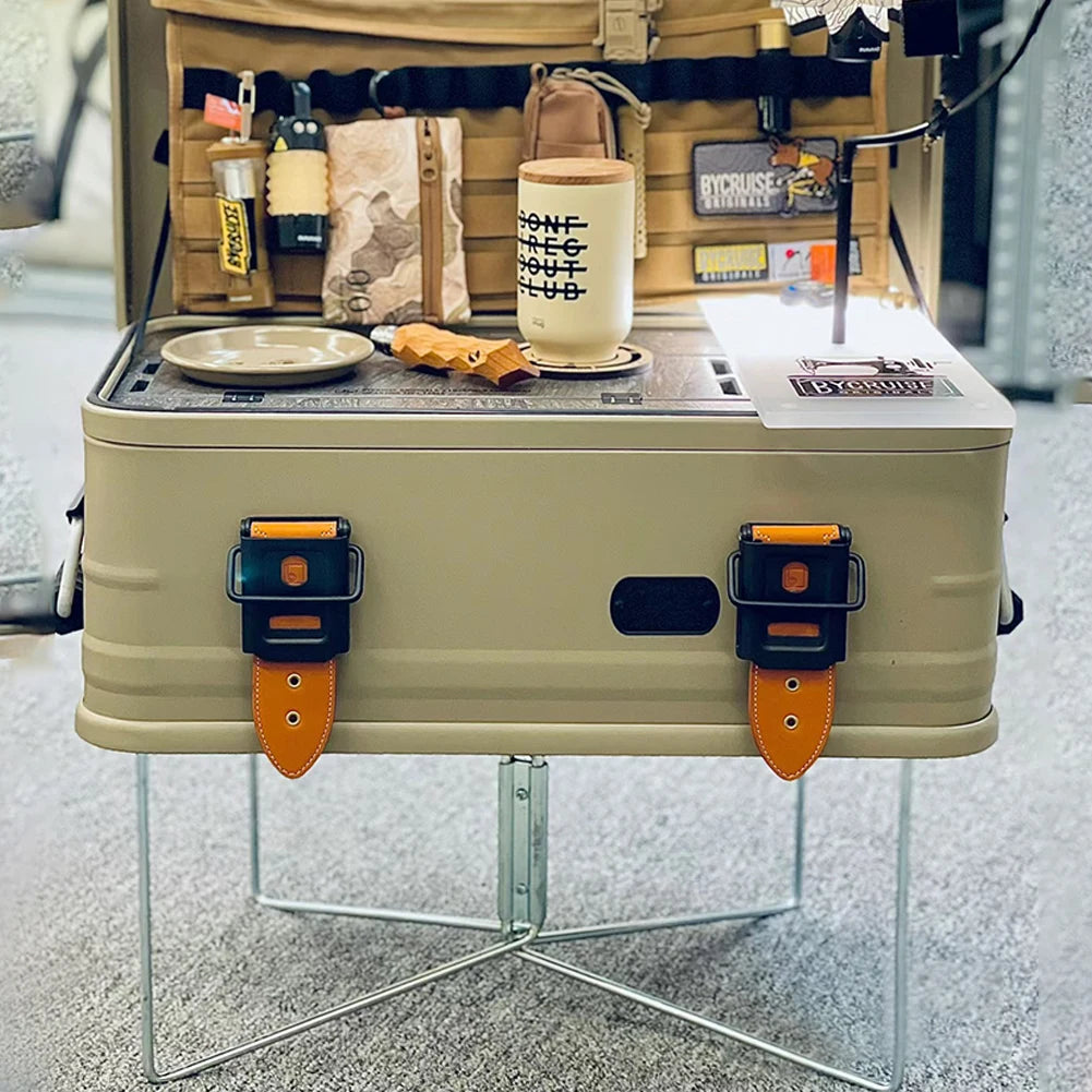 Camping Foldable Metal Stand Aluminum Alloy Box for Travel