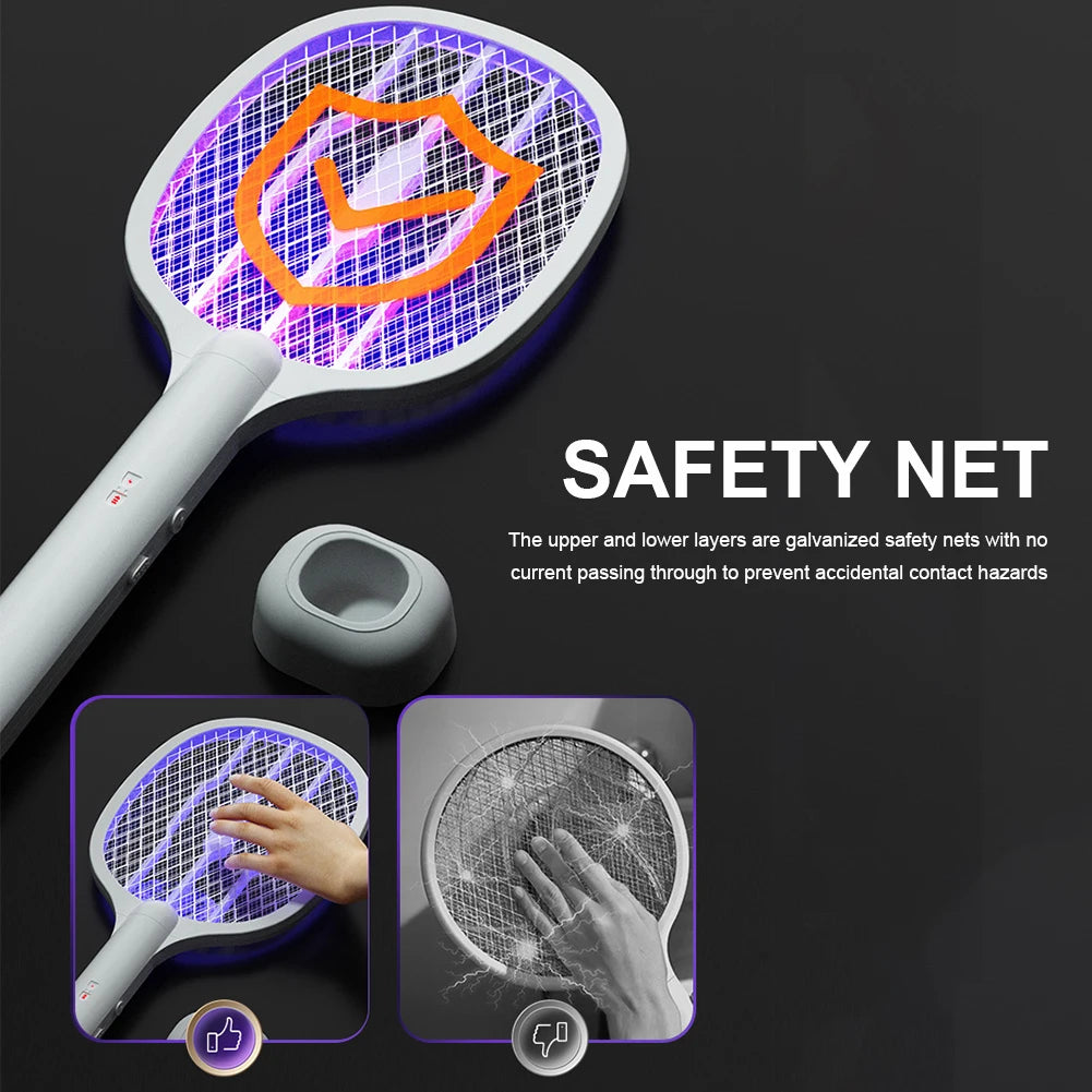 MOJOYCE 2 In 1 Electric Fly Swatter And Mosquito Lamp