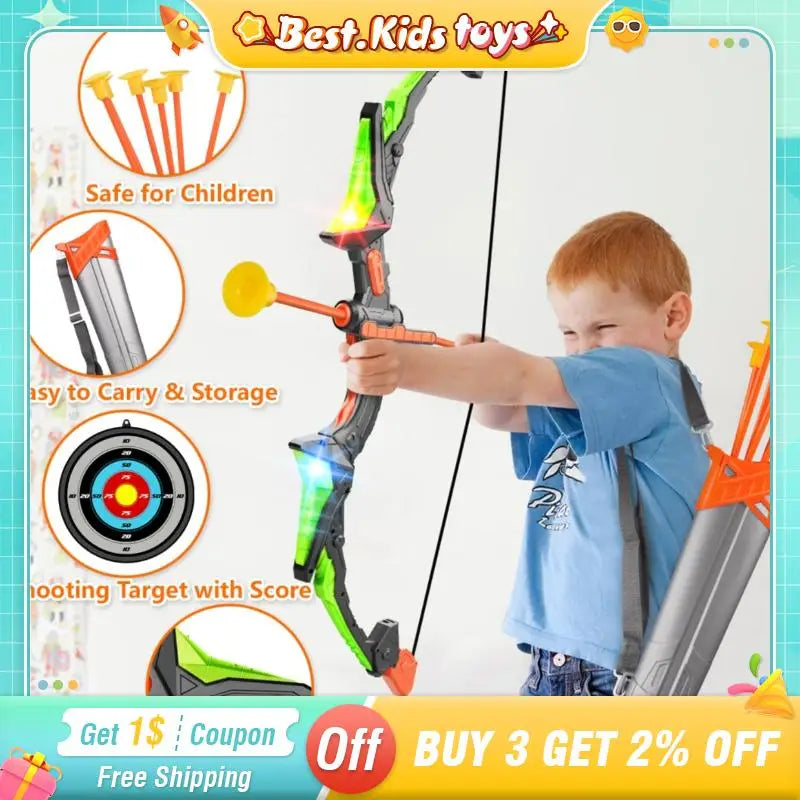 CE Archery Toy Set For Kids Bow And SoftFoam Arrows