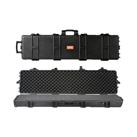 VEVOR Rifle Hard Case Portable Long Gun Storage Hard Suitcase W/ 2 Casters Shockproof & Waterproof Airsoft Rifle Protective Case