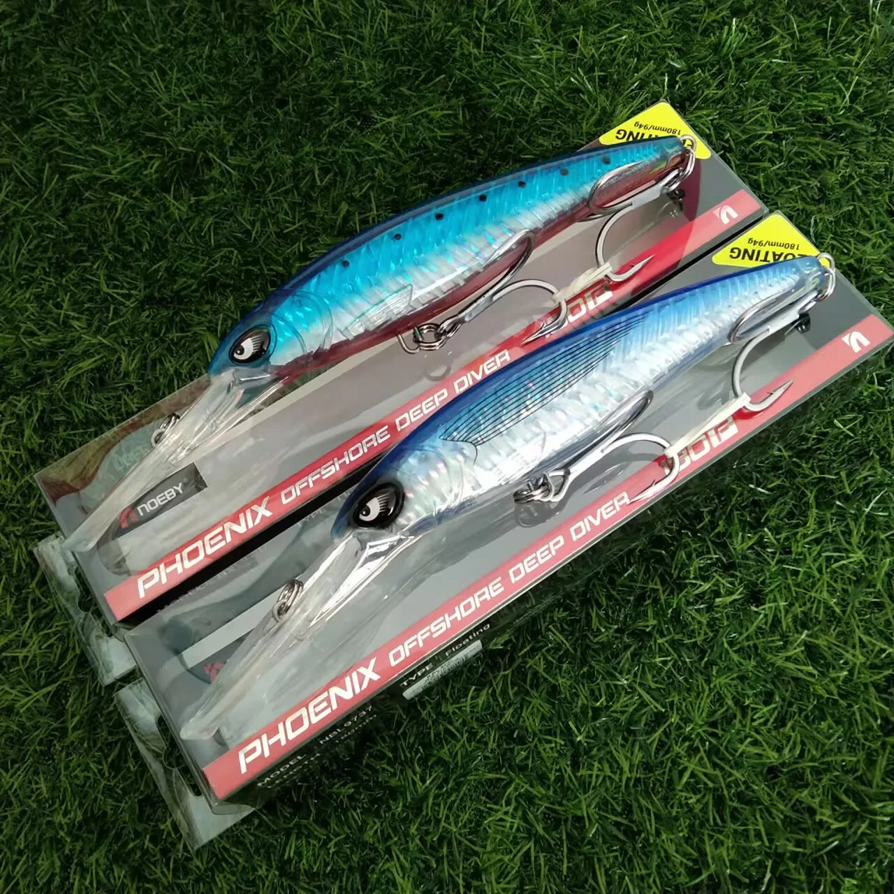 NOEBY Deep Diving Minnow Lure Set Two Pieces Wobbler Crankbait For Sea Bass Pike Fishing