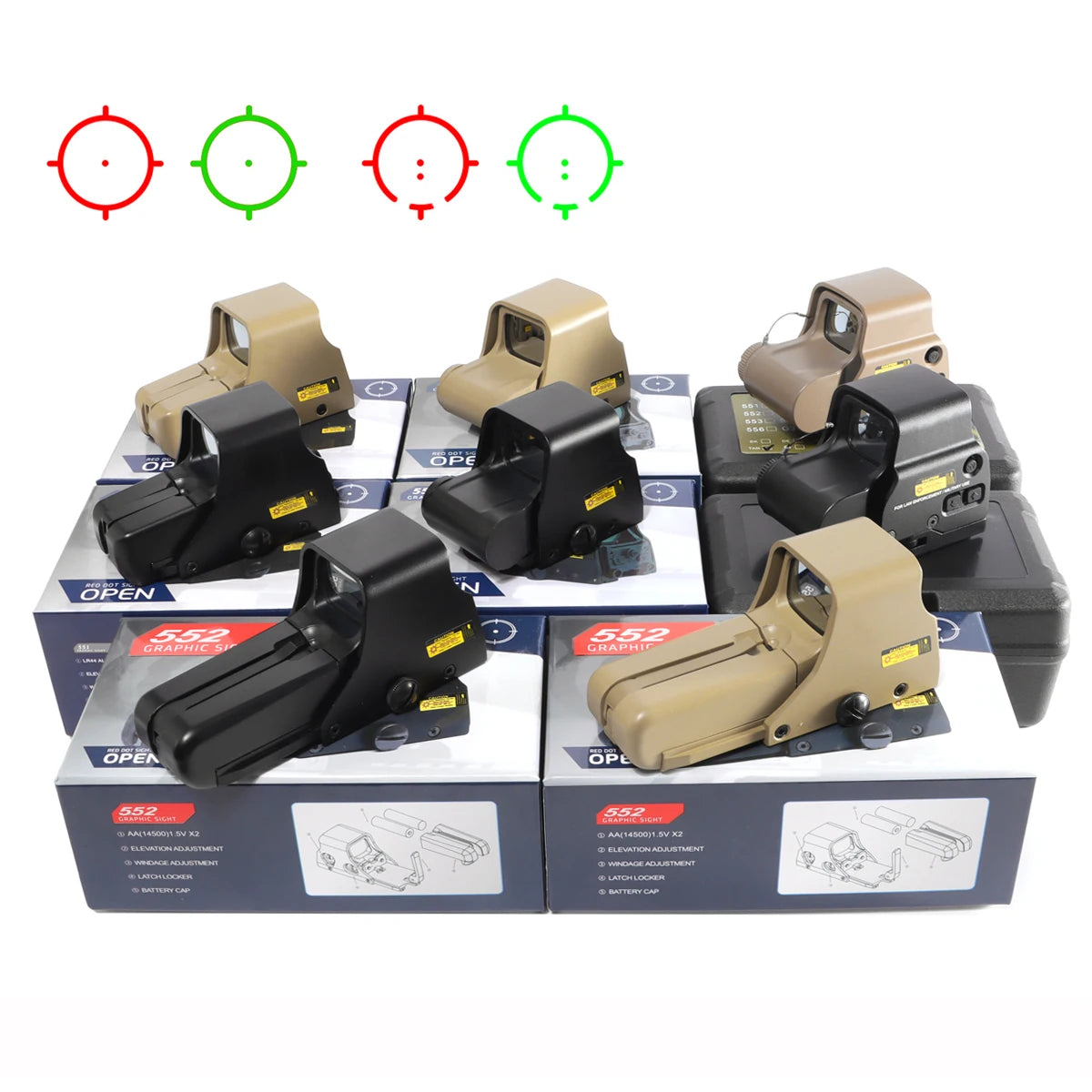 BAIGISH 551 552 553 558 Holographic Dot Sight Riflescope