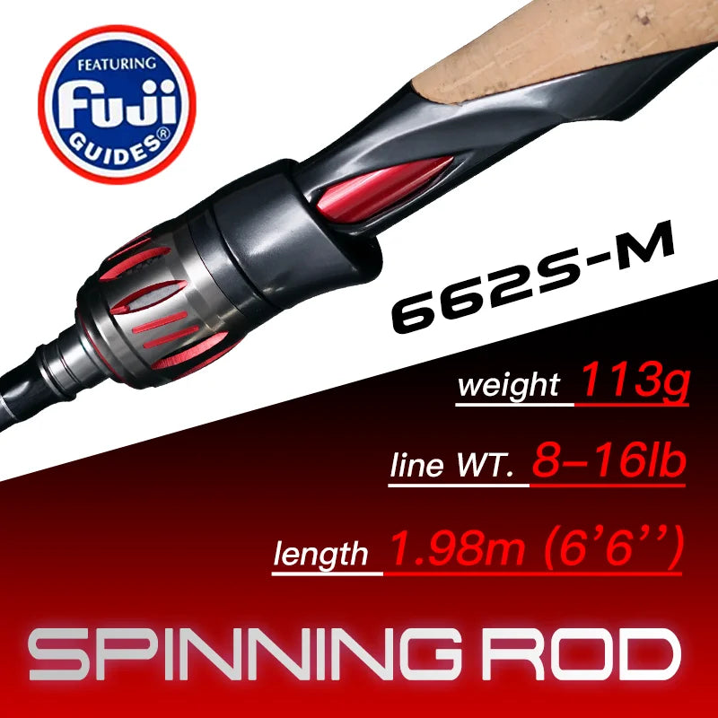 SeaSir Repeater Spinning Casting Rod Fuji-O Guides Cork Handle
