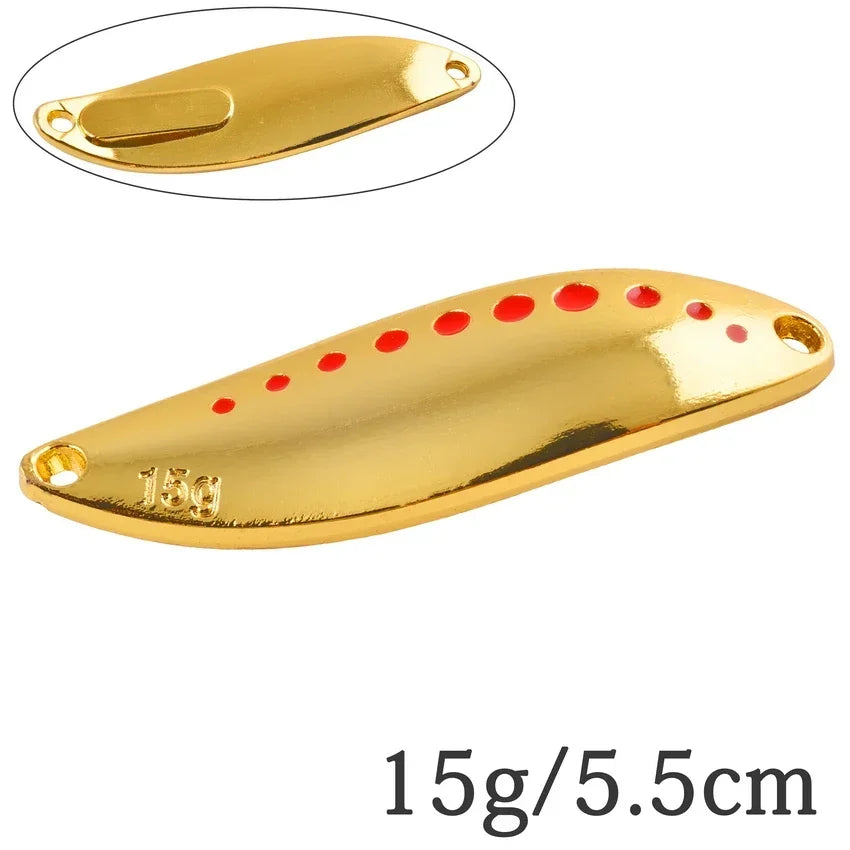 Metal Vib Leech Spinner Spoon Lures For Bass Pike Perch Freshwater Fishing Tackle Gear