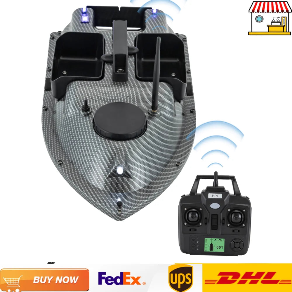 GPS Fishing Bait Boat Rechargeable 2 Batteries 16 Positions