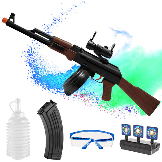 High Speed AKM-47 Electric Gel Balls Gun Toys, Automatic&Manual Dual Modes Water Bullet Blaster, Perfect for Outdoor Games/Gifts