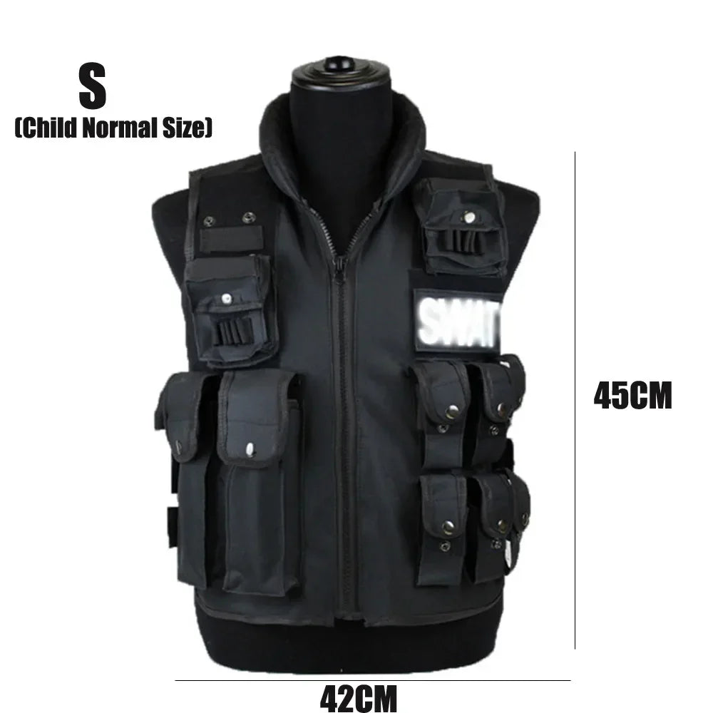 SWAT Multi Pockets Tactical Vest Hunting Outdoor Waistcaot Training CS Game Waist Coat Paintball Modular Security Guard Vests