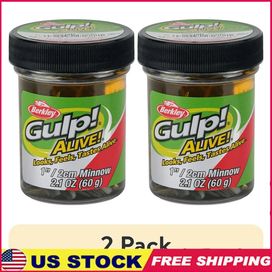 Gulp Alive Minnow Lifelike Bait Enhanced Scent Freshwater