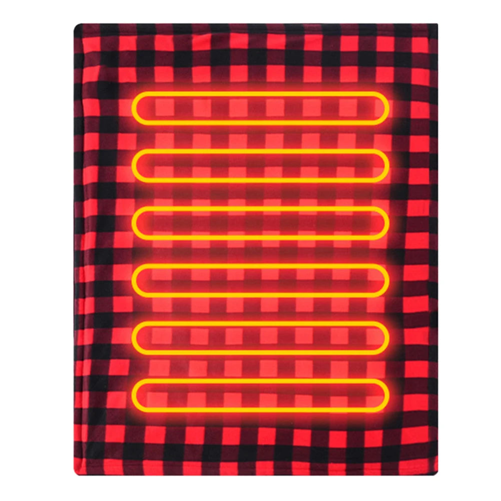 NoHign Car Electric Heated Blanket 12V Auto Off Camping