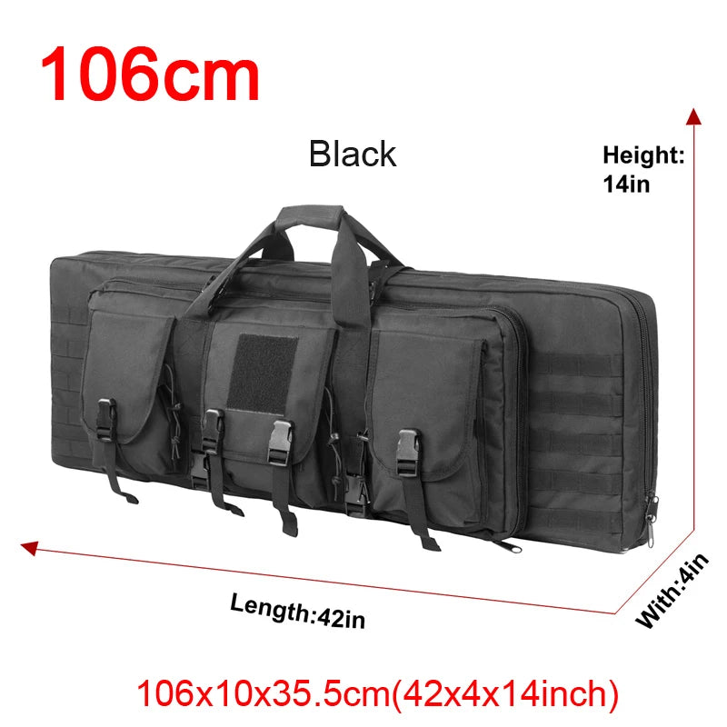 LQARMY Tactical Double Rifle Case 32 38 42 48 Inch Molle