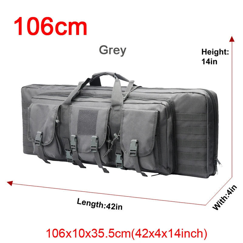 LQARMY Tactical Double Rifle Case 32 38 42 48 Inch Molle