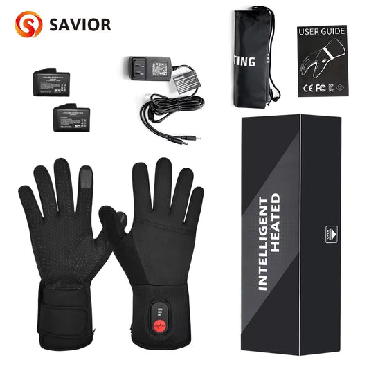 Savior Heat Heated Skiing Gloves Men Women Touchscreen Winter Warmth For Snowboarding